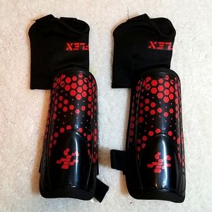 *5/$20* Flex Black & Red Shin Guards. NEW